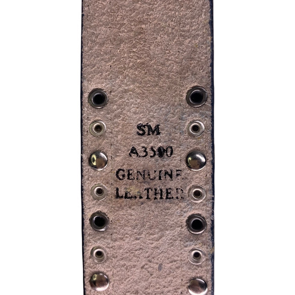 Black Leather &‎ White Lace Jewel Studded Western Belt - Picture 11 of 11